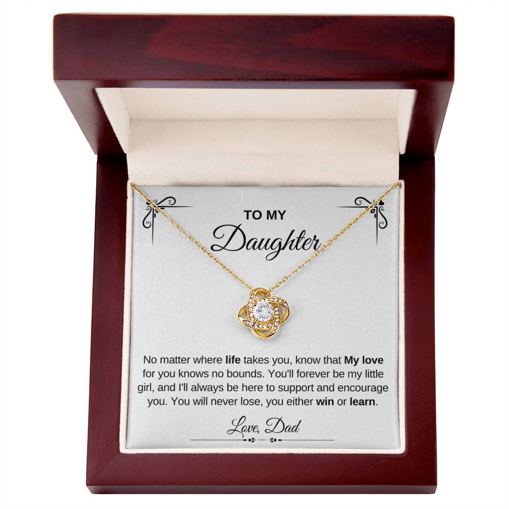 To My Daughter | Love Knot Necklace | Love Dad