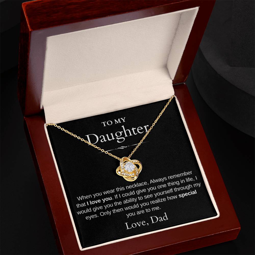 To My Daughter | Love Knot Necklace | Love Dad