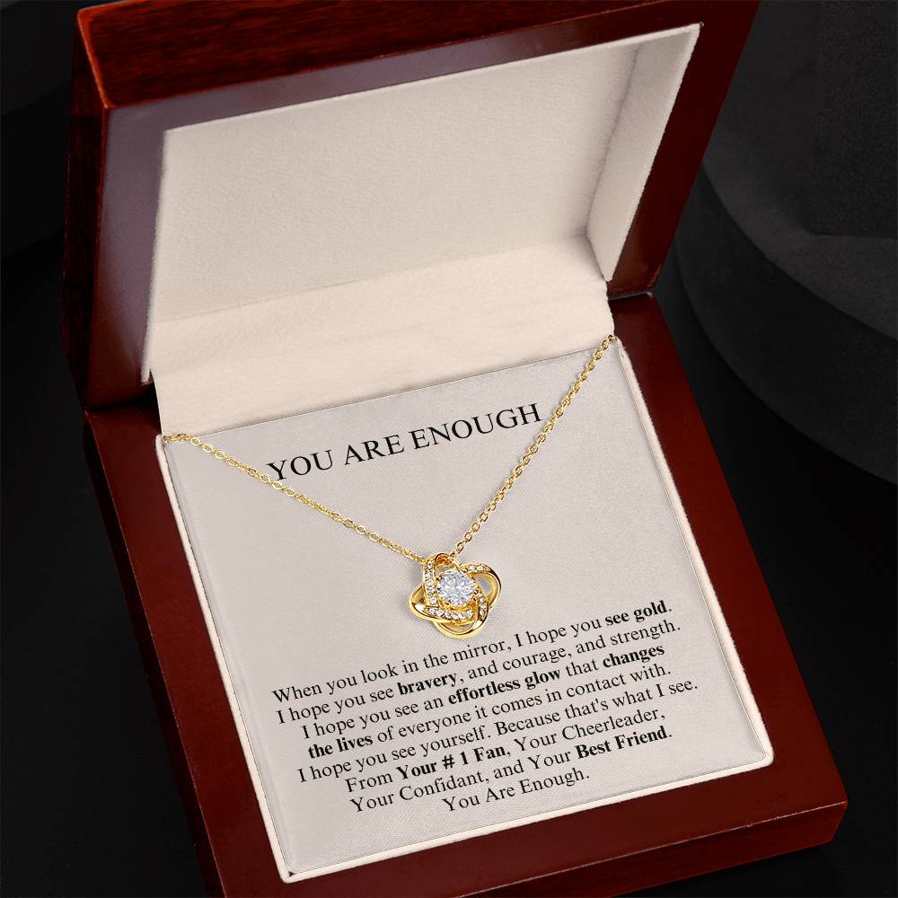 You Are Enough | Love Knot Necklace