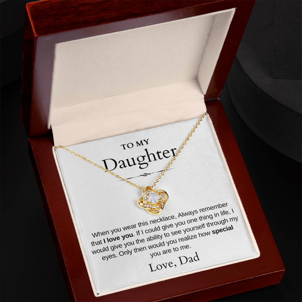 To My Daughter | Love Knot Necklace | Love Dad