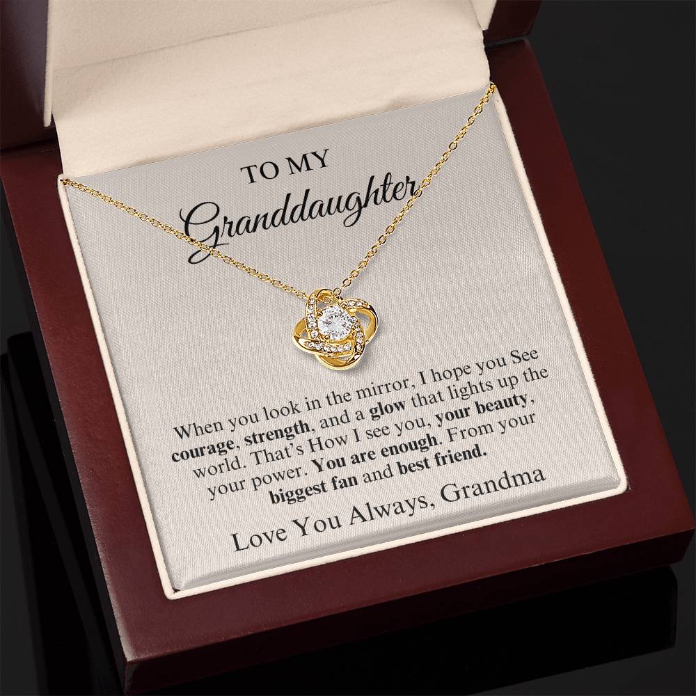 To My Granddaughter | Love Knot Necklace | Love Always Grandma