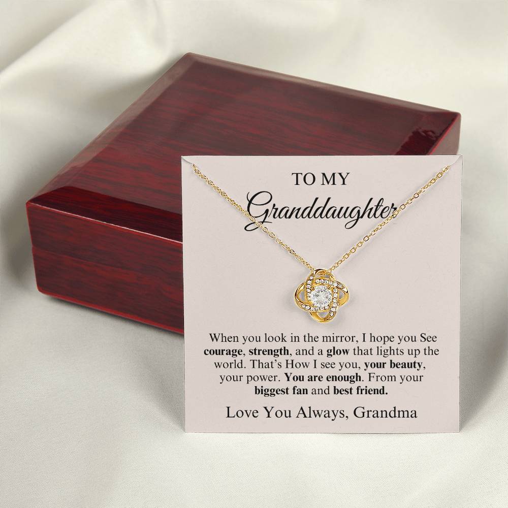 To My Granddaughter | Love Knot Necklace | Love Always Grandma