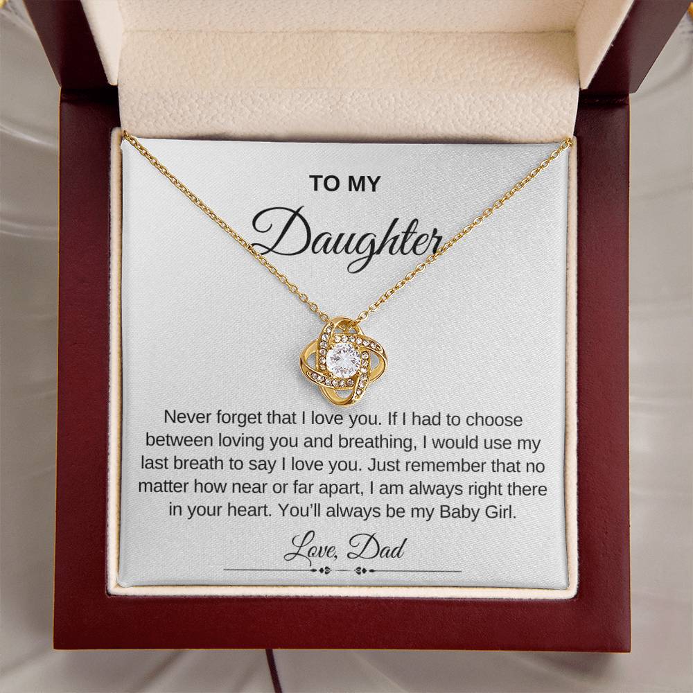 To My Daughter | Love Knot Necklace | Love Dad