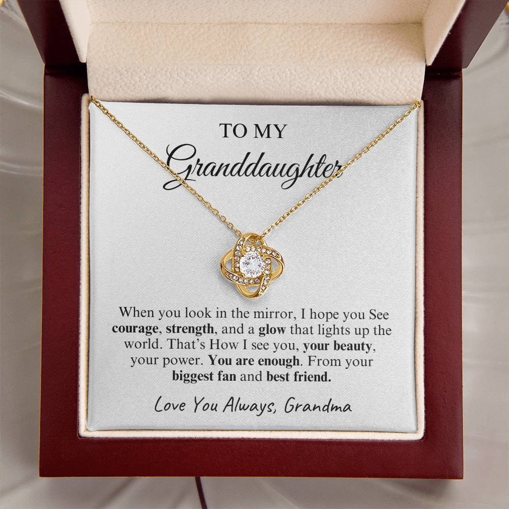 To My Granddaughter | Love Knot Necklace | Love You Always