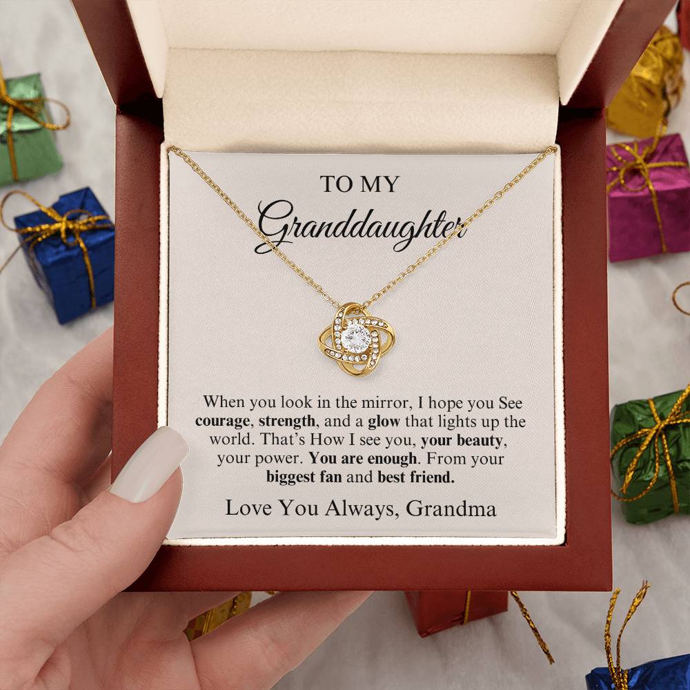 To My Granddaughter | Love Knot Necklace | Love Always Grandma