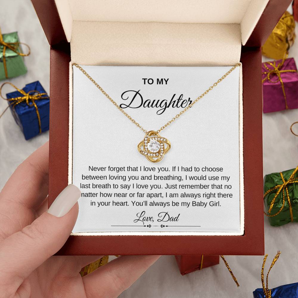 To My Daughter | Love Knot Necklace | Love Dad