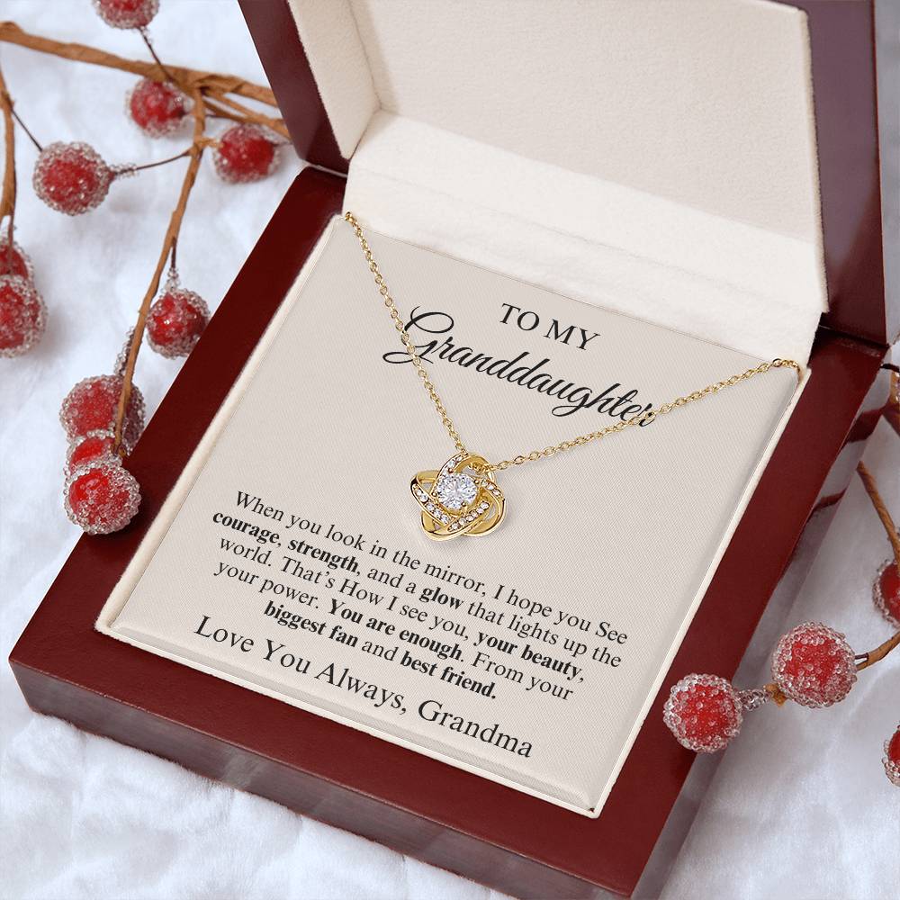 To My Granddaughter | Love Knot Necklace | Love Always Grandma