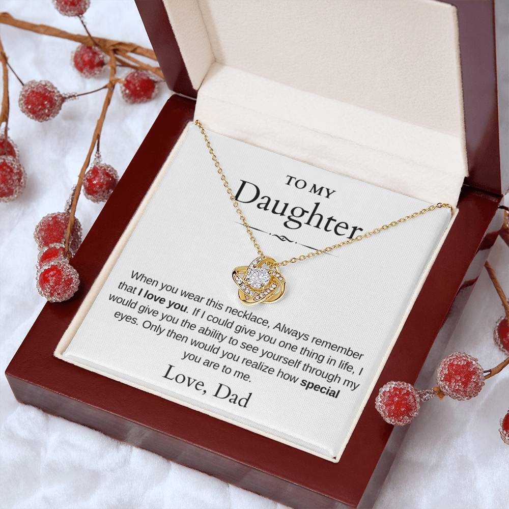 To My Daughter | Love Knot Necklace | Love Dad