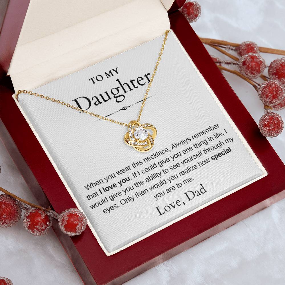 To My Daughter | Love Knot Necklace | Love Dad