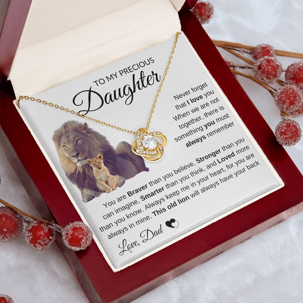 To My Precious Daughter | Love Knot Necklace | Love Dad | Limited Supply