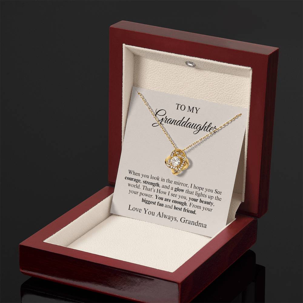 To My Granddaughter | Love Knot Necklace | Love Always Grandma