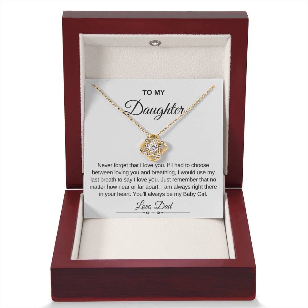 To My Daughter | Love Knot Necklace | Love Dad