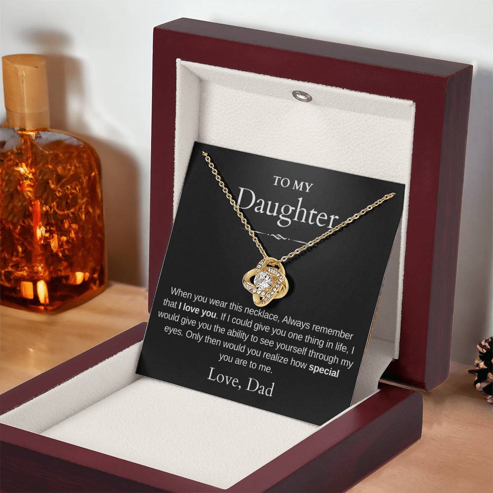 To My Daughter | Love Knot Necklace | Love Dad