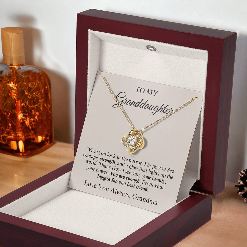 To My Granddaughter | Love Knot Necklace | Love Always Grandma