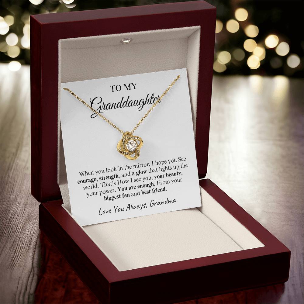 To My Granddaughter | Love Knot Necklace | Love You Always