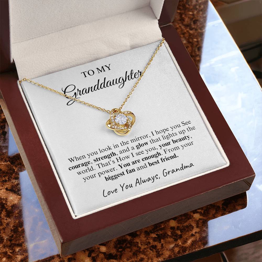 To My Granddaughter | Love Knot Necklace | Love You Always