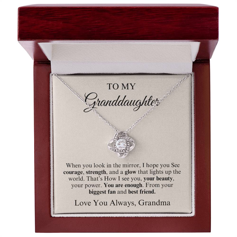 To My Granddaughter | Love Knot Necklace | Love Always Grandma