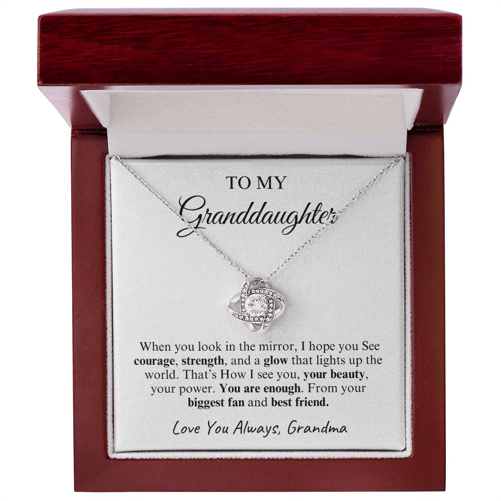 To My Granddaughter | Love Knot Necklace | Love You Always