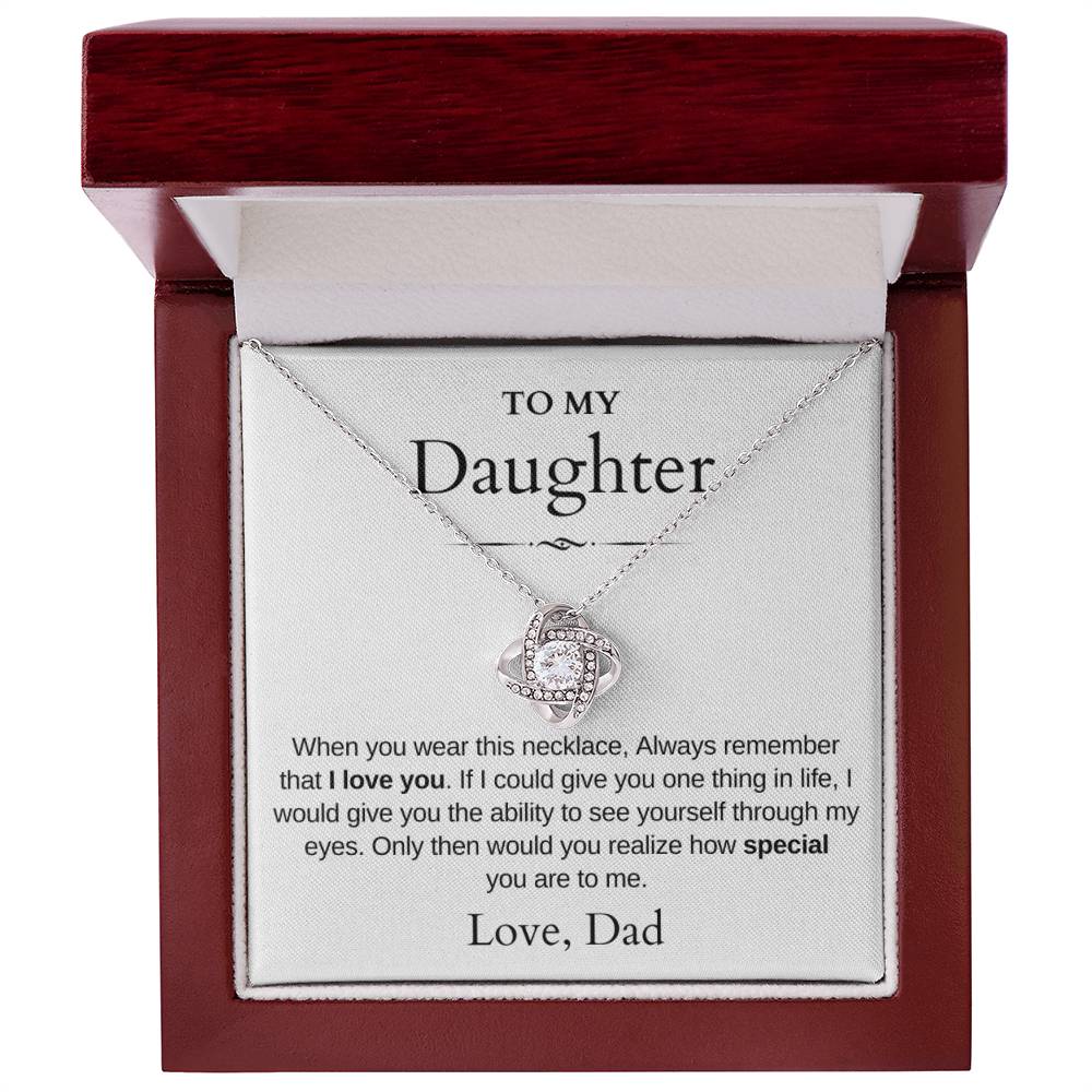 To My Daughter | Love Knot Necklace | Love Dad