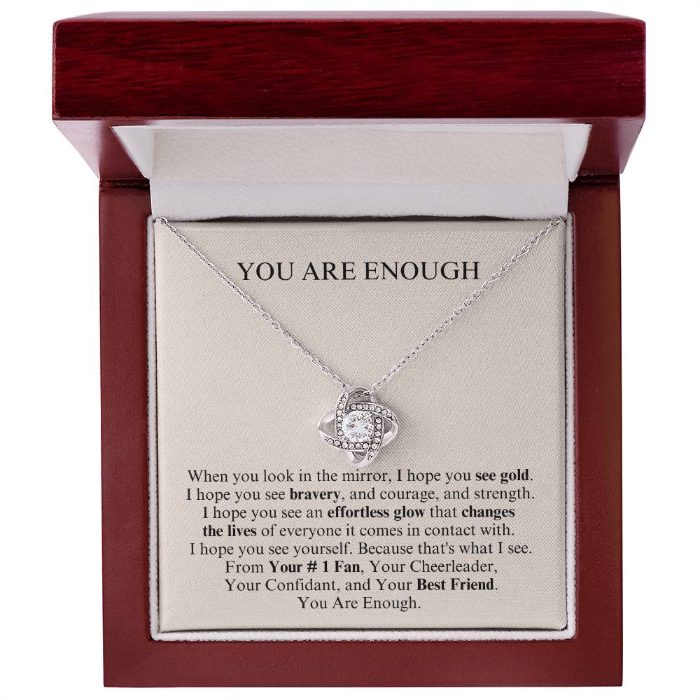 You Are Enough | Love Knot Necklace