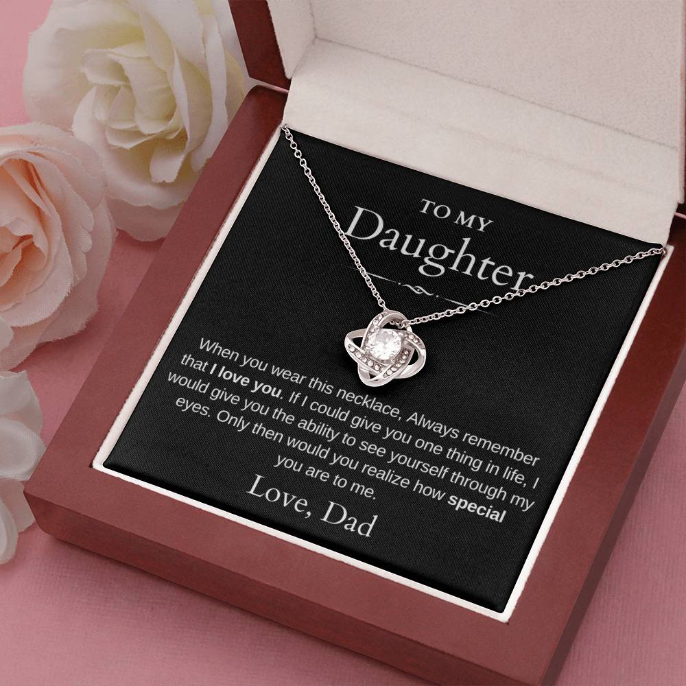 To My Daughter | Love Knot Necklace | Love Dad