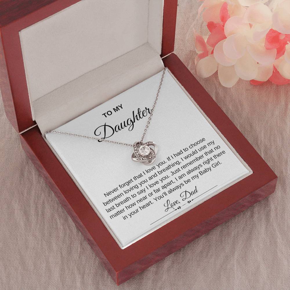 To My Daughter | Love Knot Necklace | Love Dad