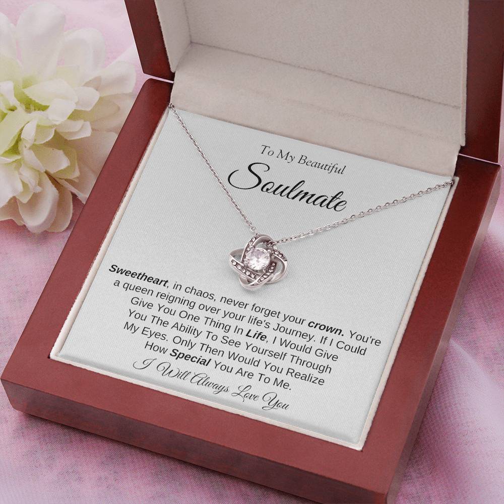 To My Beautiful Soulmate | Love Knot Necklace | I Will Always Love You