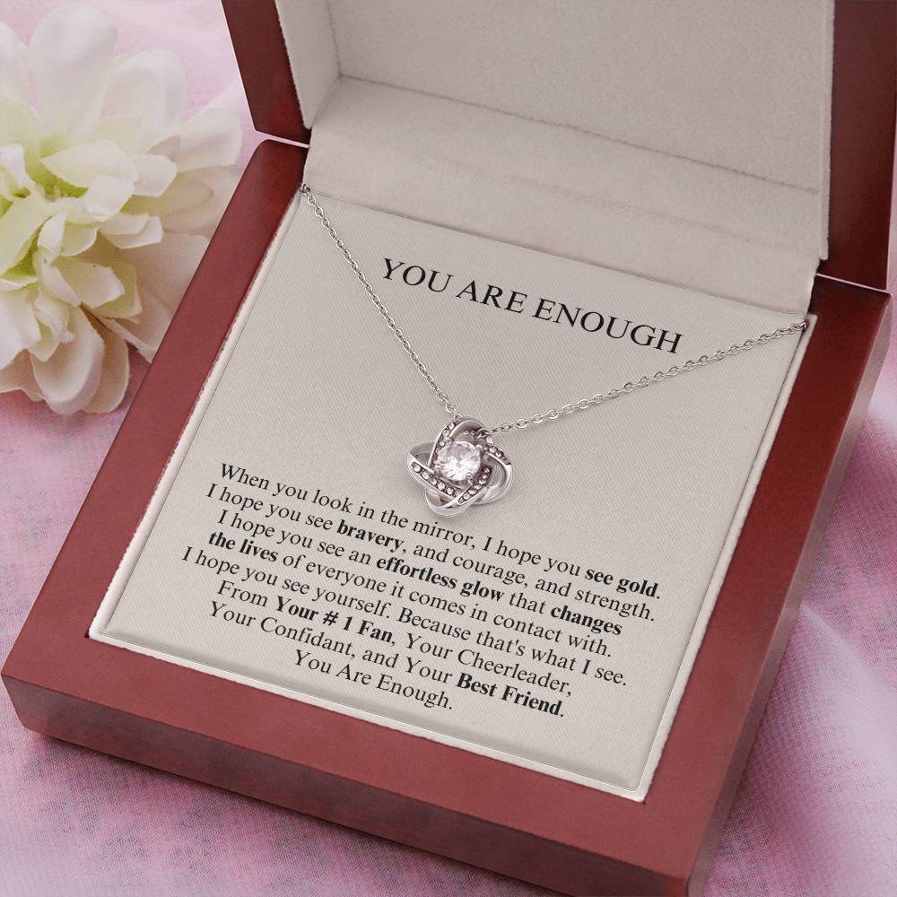 You Are Enough | Love Knot Necklace