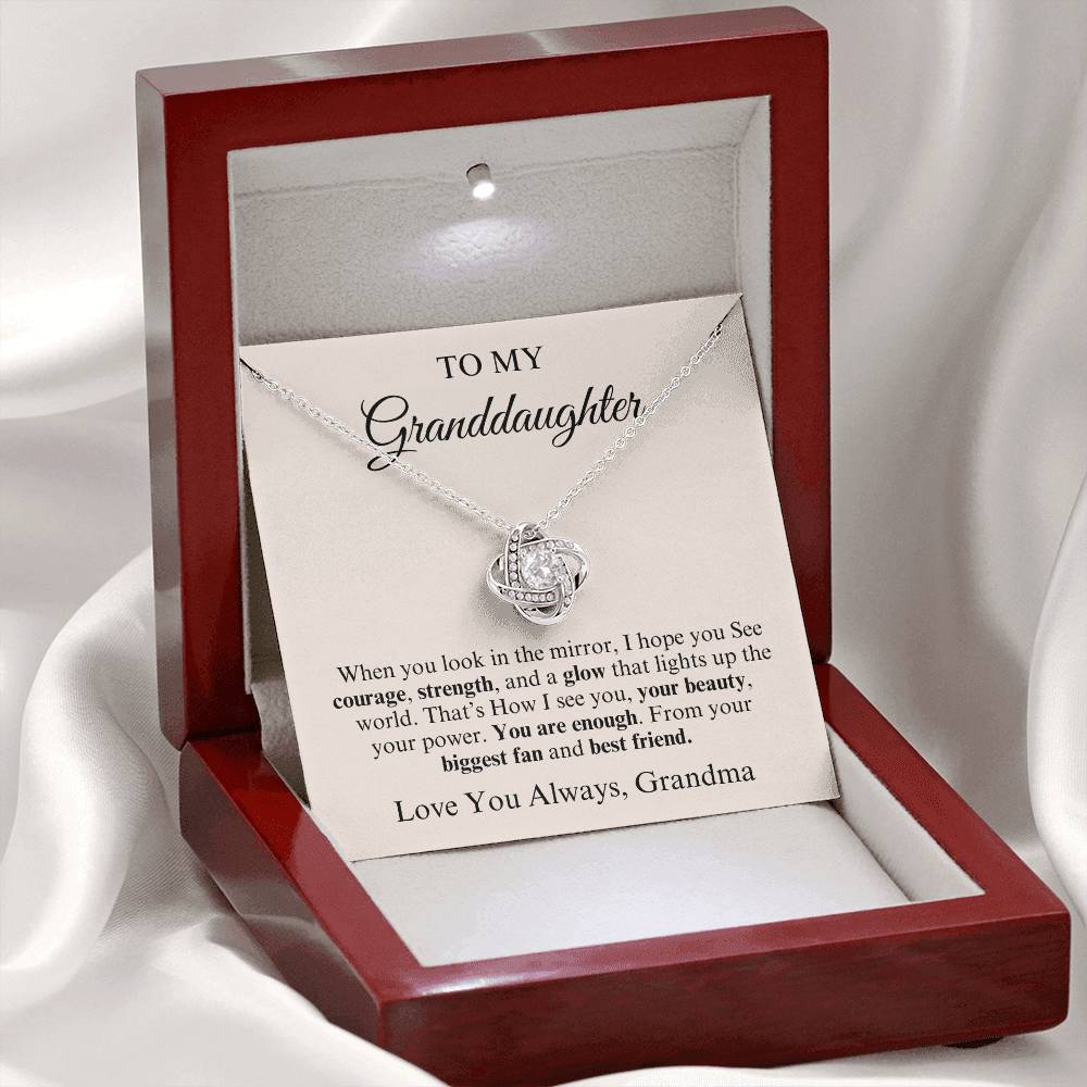 To My Granddaughter | Love Knot Necklace | Love Always Grandma