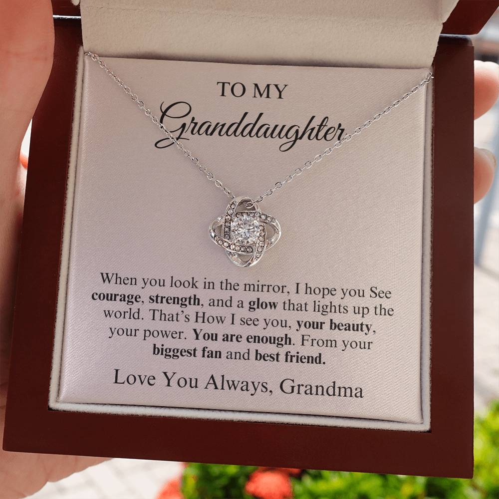 To My Granddaughter | Love Knot Necklace | Love Always Grandma