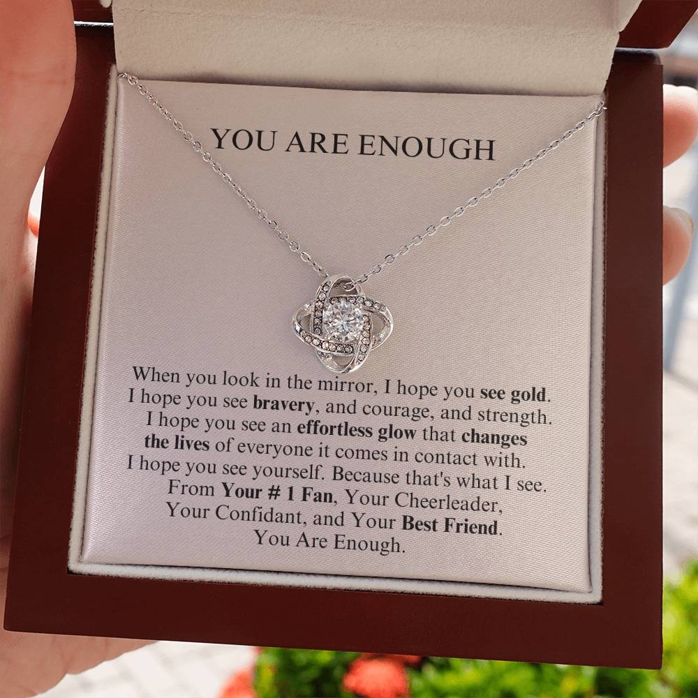 You Are Enough | Love Knot Necklace