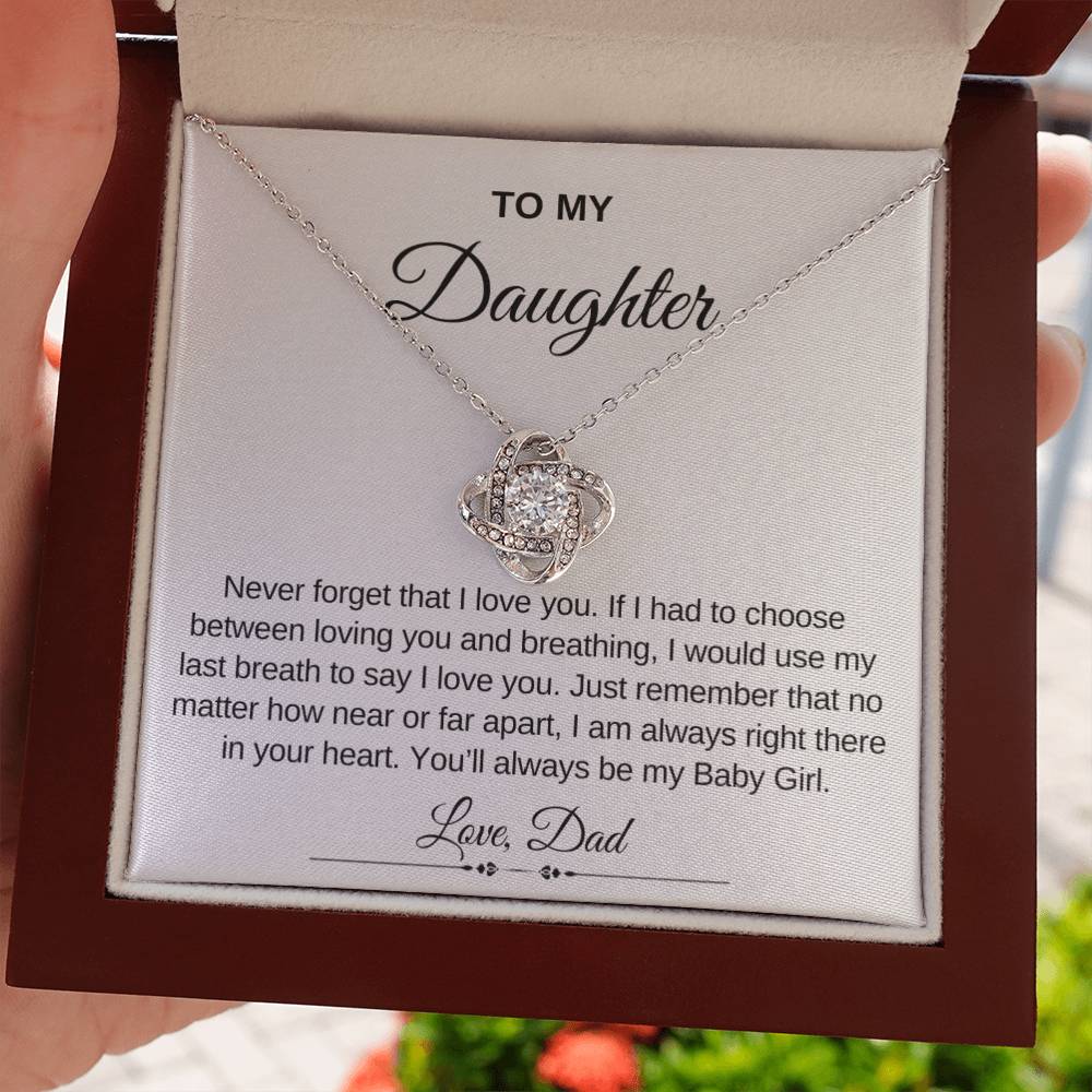 To My Daughter | Love Knot Necklace | Love Dad