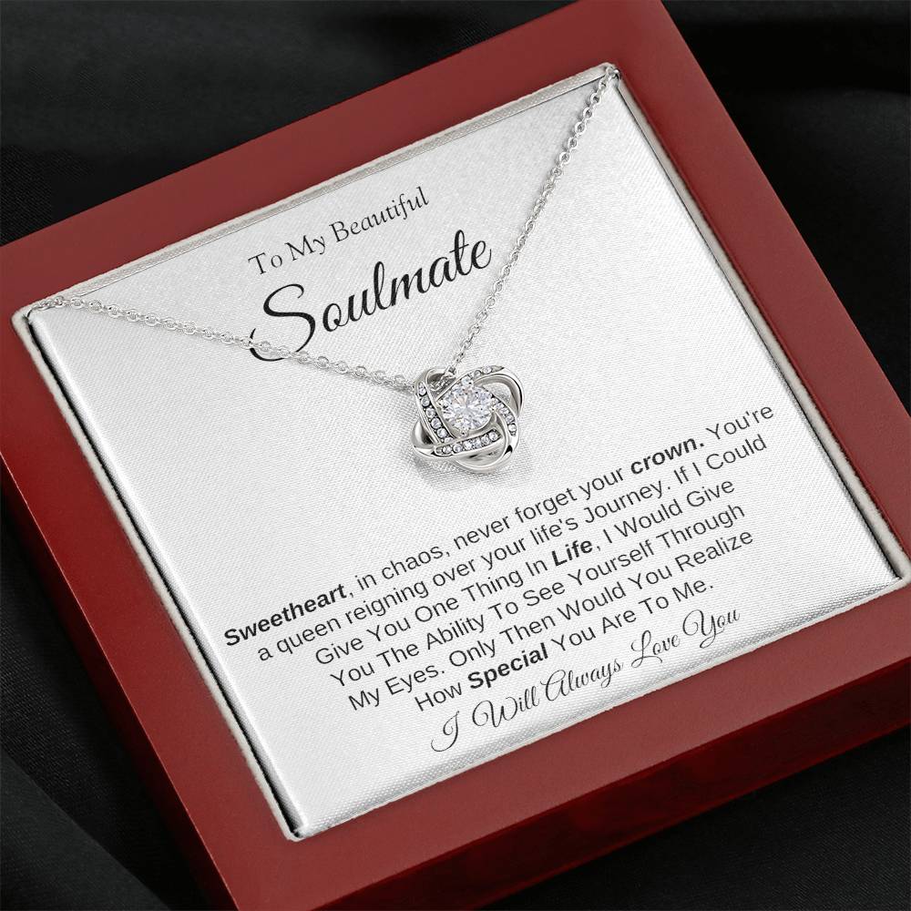 To My Beautiful Soulmate | Love Knot Necklace | I Will Always Love You