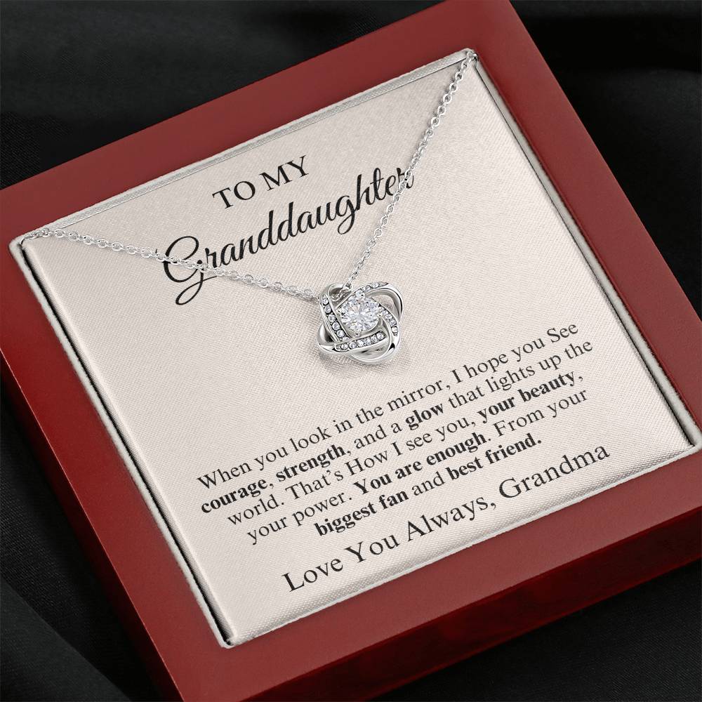 To My Granddaughter | Love Knot Necklace | Love Always Grandma