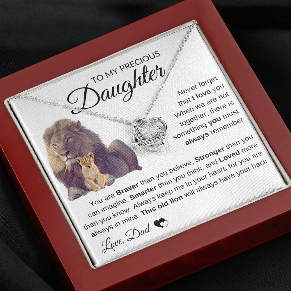 To My Precious Daughter | Love Knot Necklace | Love Dad | Limited Supply