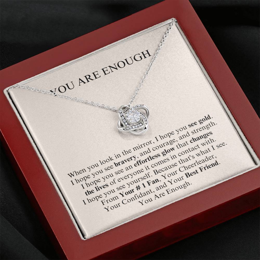 You Are Enough | Love Knot Necklace