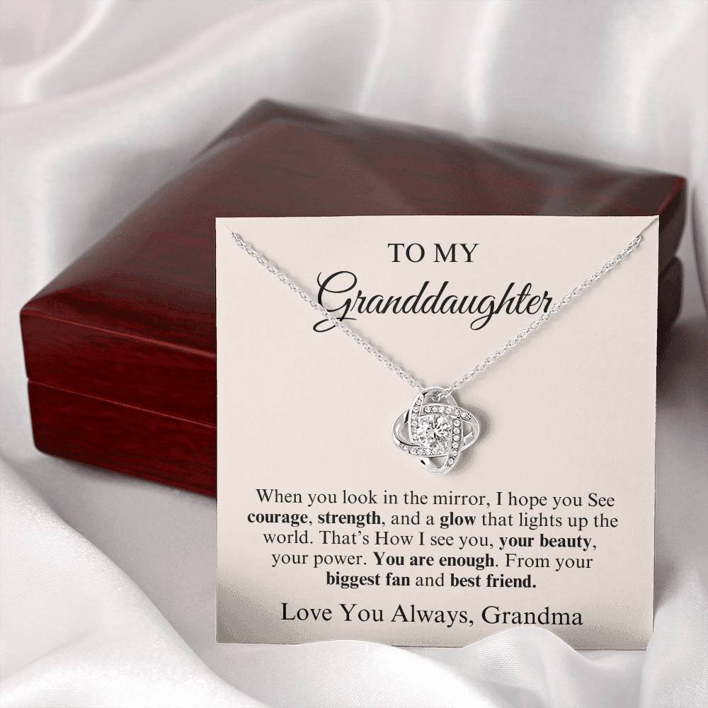 To My Granddaughter | Love Knot Necklace | Love Always Grandma