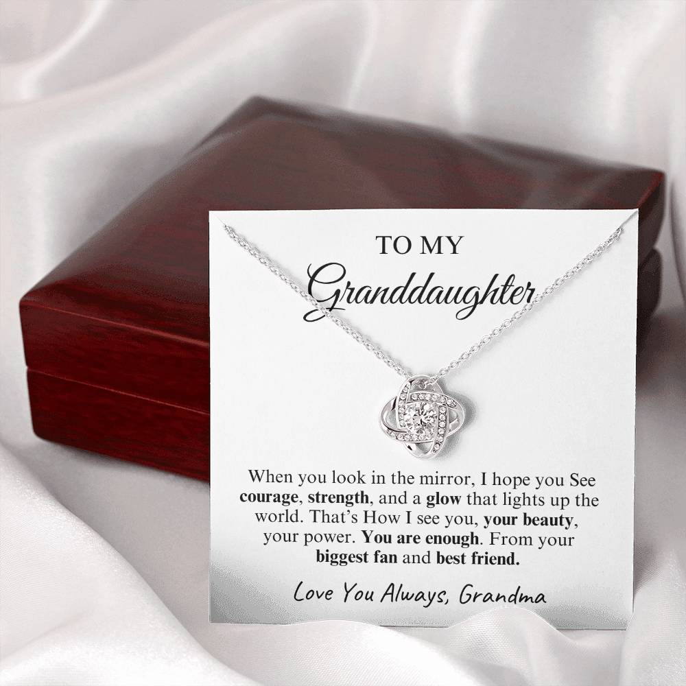 To My Granddaughter | Love Knot Necklace | Love You Always