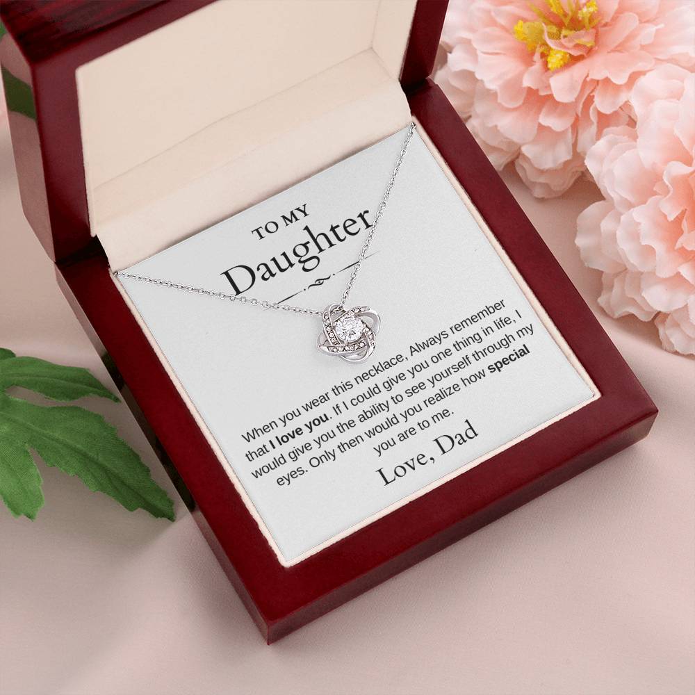 To My Daughter | Love Knot Necklace | Love Dad