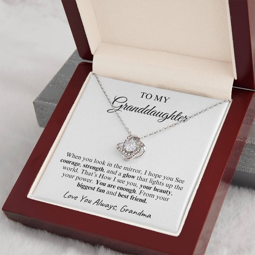 To My Granddaughter | Love Knot Necklace | Love You Always