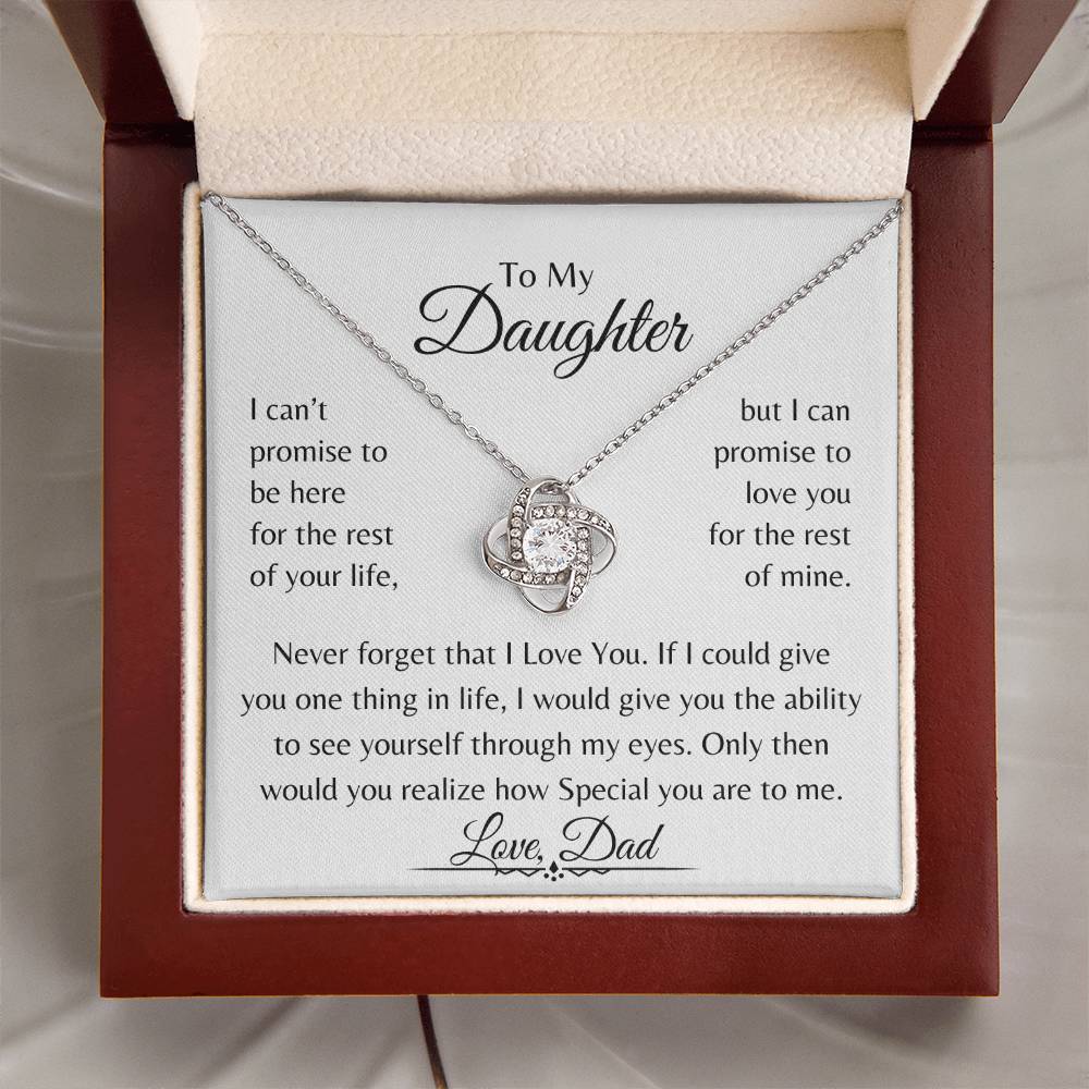 To My Daughter | Love Knot Necklace | Love Dad | Limited Supply