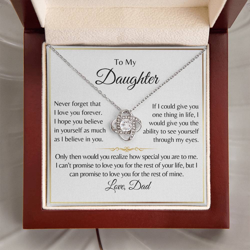 To My Daughter | Love Knot Necklace | Love Dad