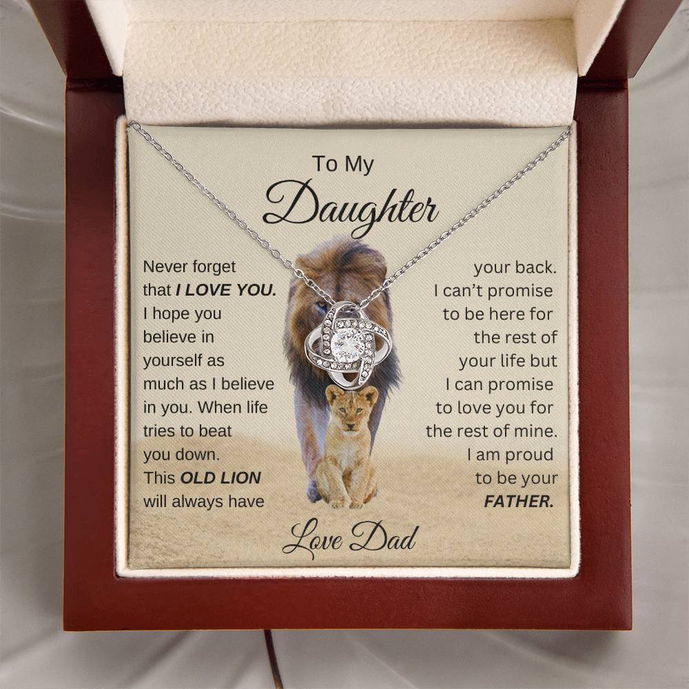 To My Daughter | Love Knot Necklace | Love Dad | Hurry! Selling Out Fast