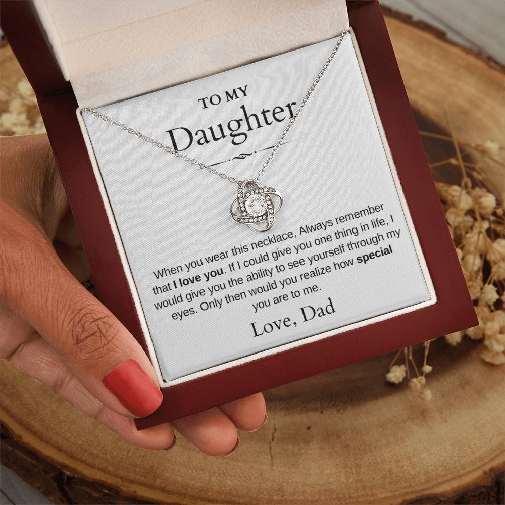 To My Daughter | Love Knot Necklace | Love Dad