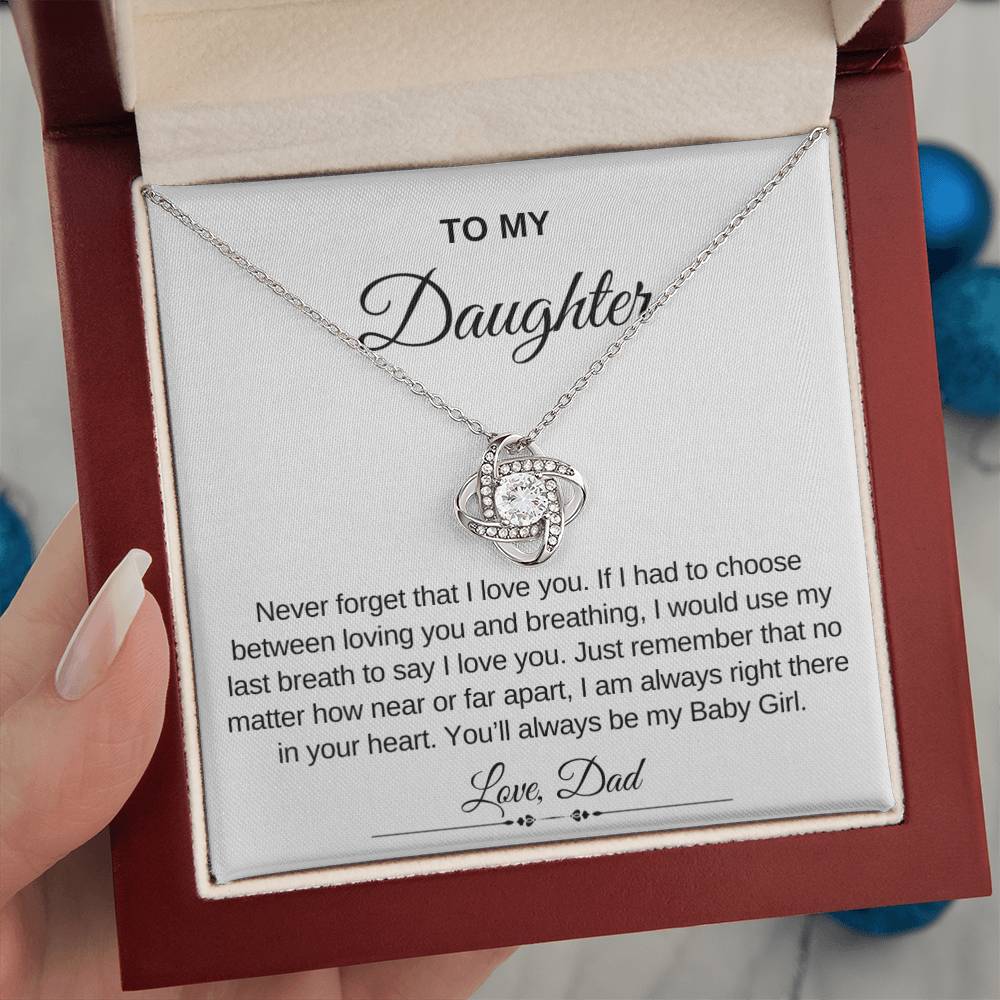 To My Daughter | Love Knot Necklace | Love Dad