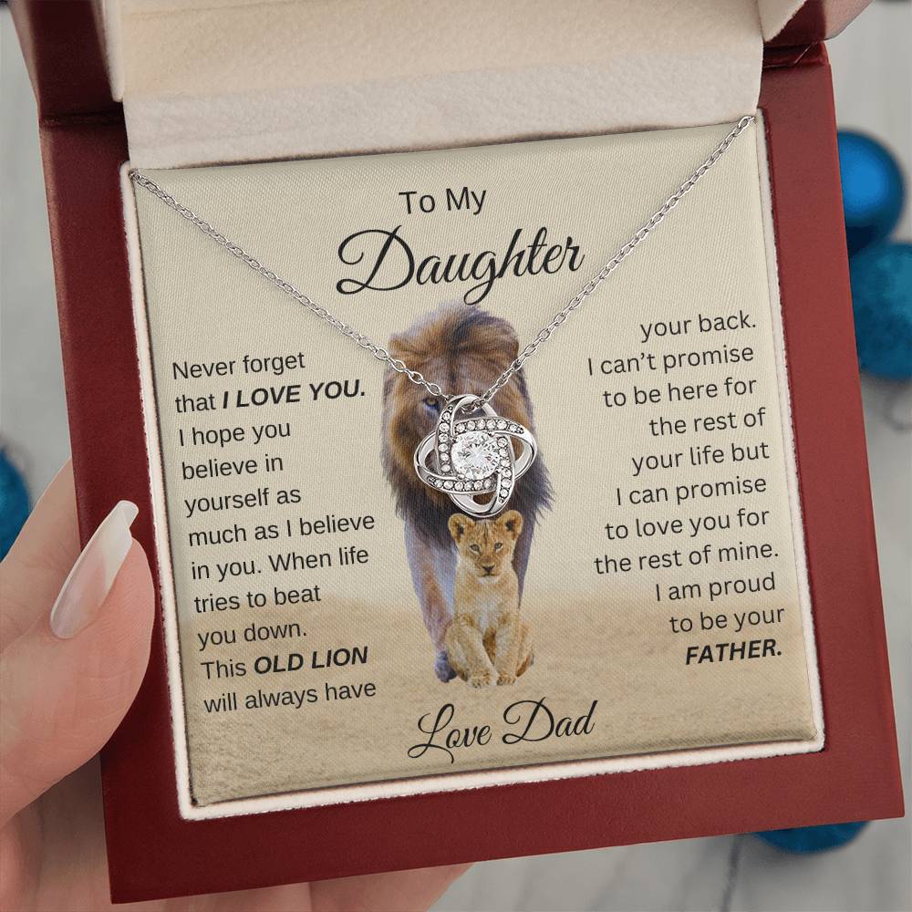 To My Daughter | Love Knot Necklace | Love Dad | Hurry! Selling Out Fast