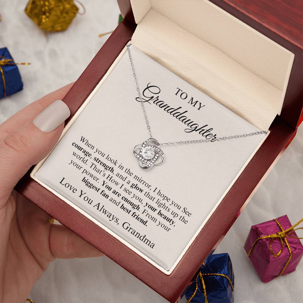 To My Granddaughter | Love Knot Necklace | Love Always Grandma