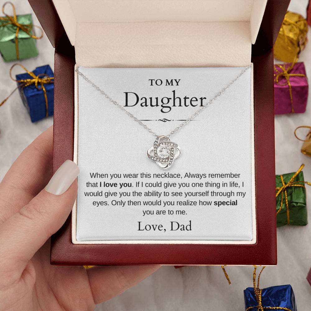 To My Daughter | Love Knot Necklace | Love Dad