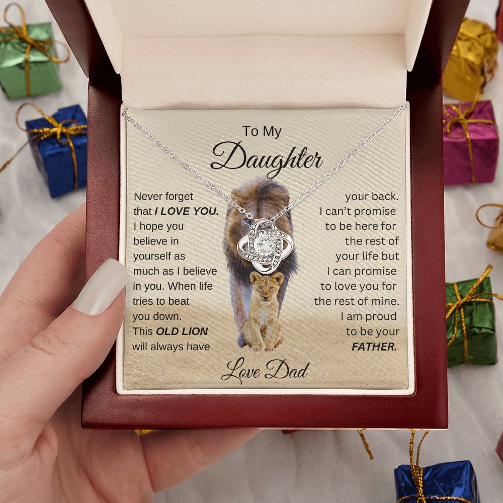 To My Daughter | Love Knot Necklace | Love Dad | Hurry! Selling Out Fast