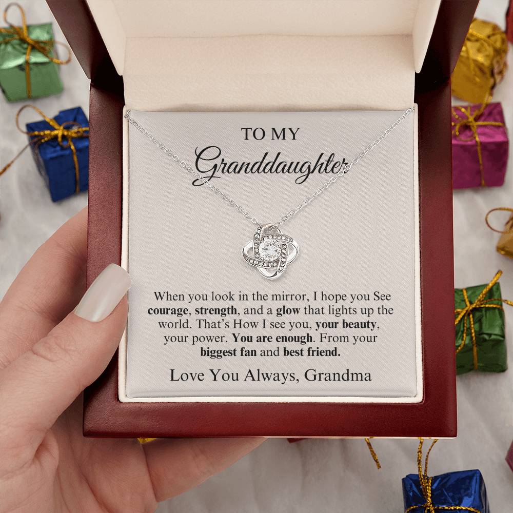 To My Granddaughter | Love Knot Necklace | Love Always Grandma